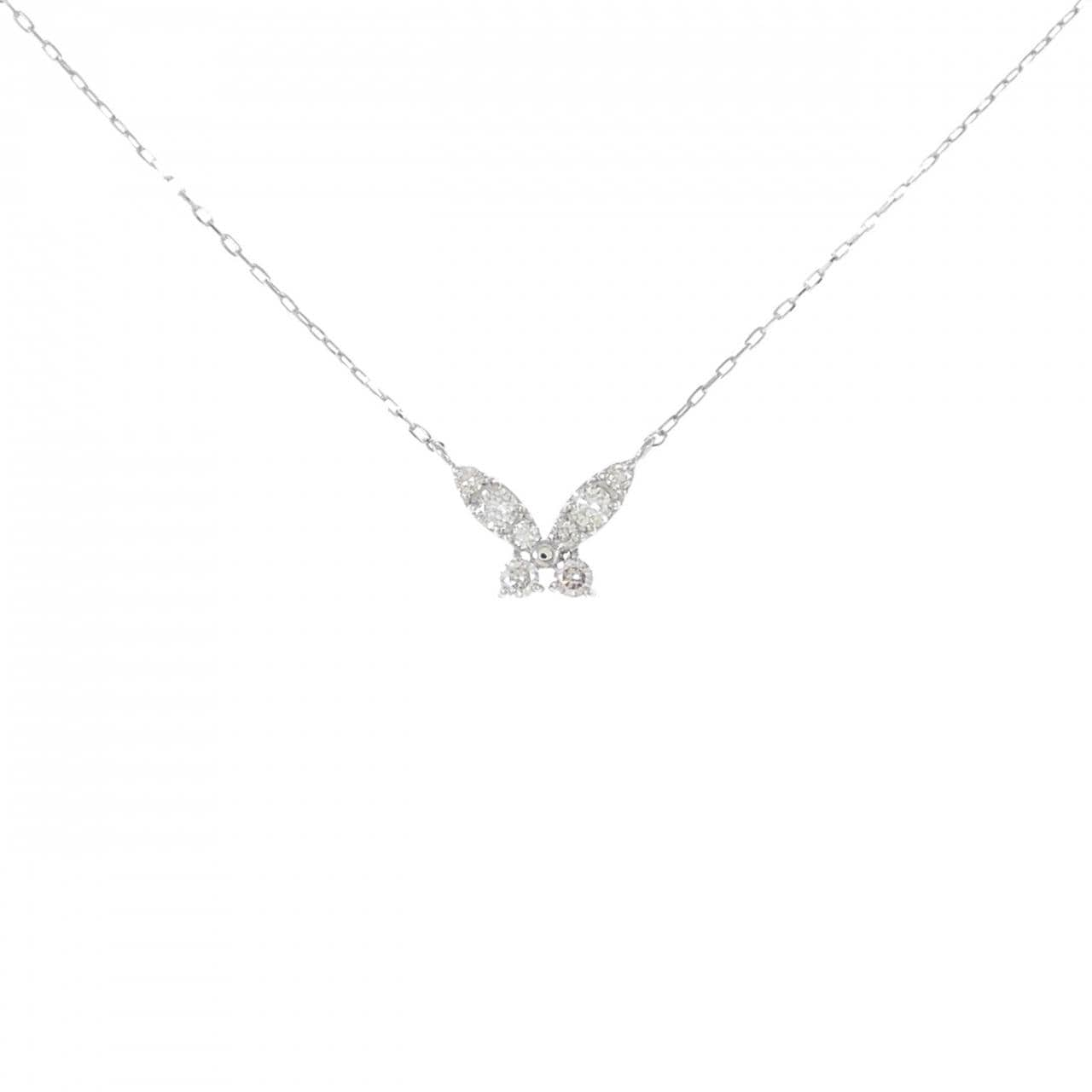 [BRAND NEW] PT Butterfly Diamond Necklace 0.15CT