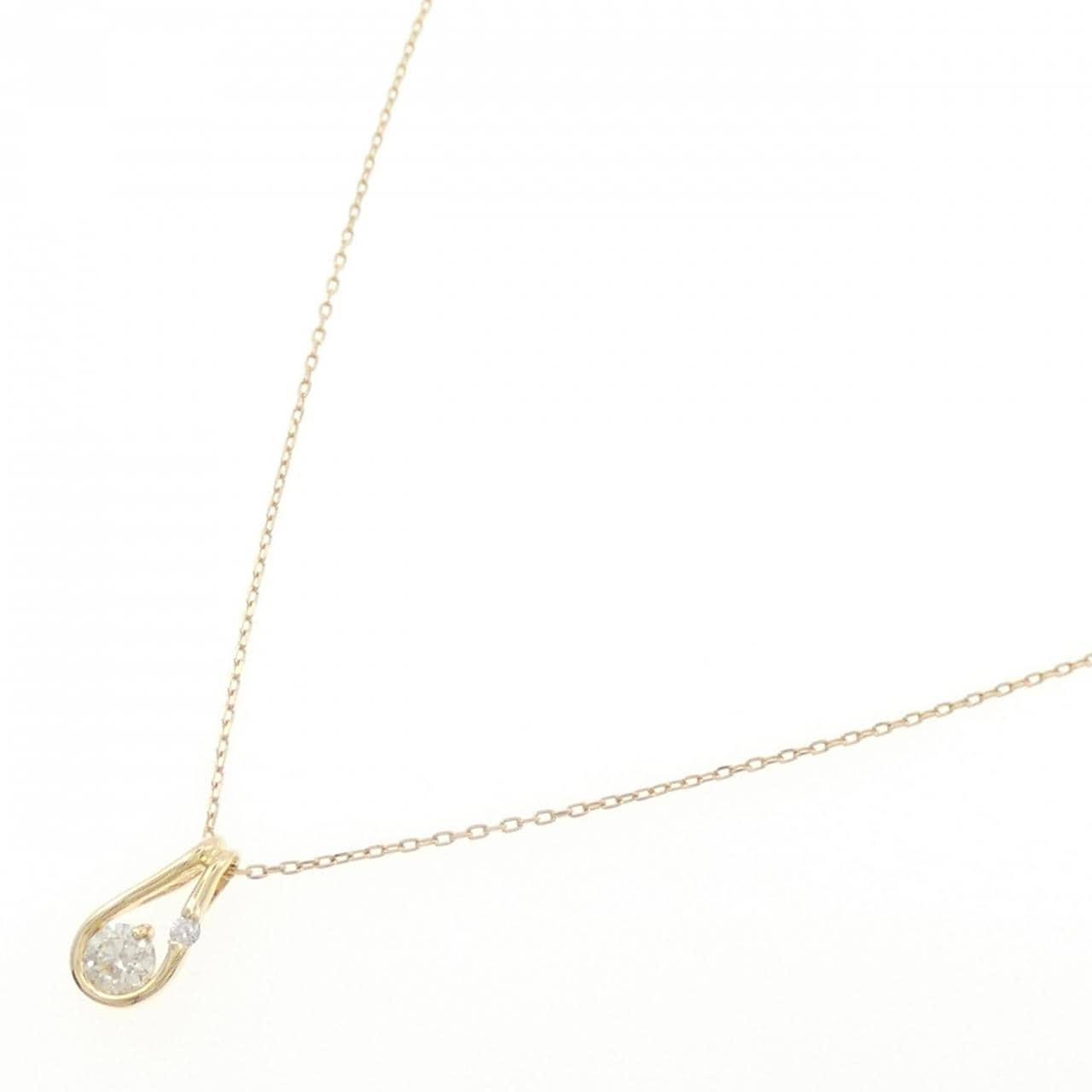 K18YG ダイヤモンド ネックレス 0.12CT