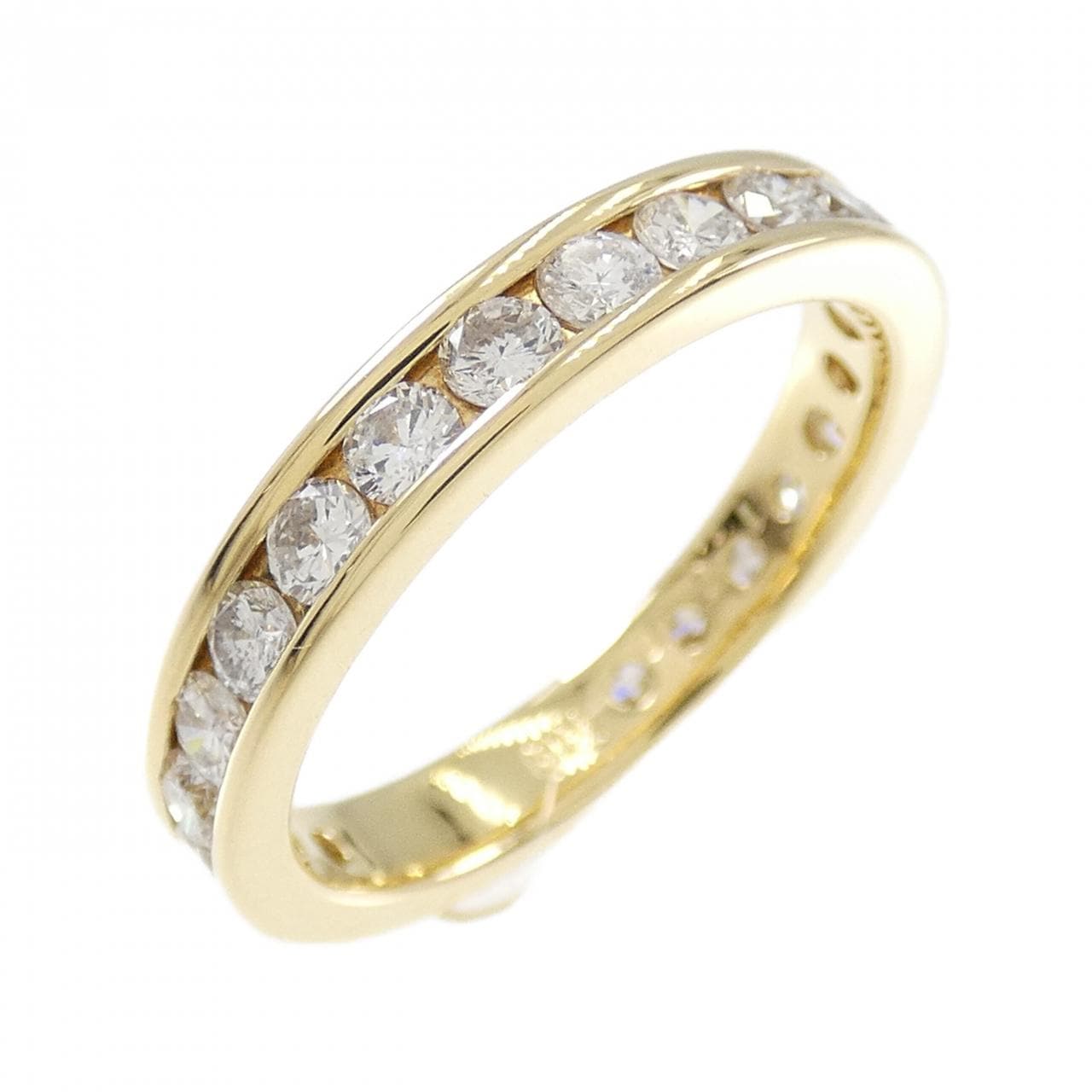 K18YG ハーフエタニティ ダイヤモンド リング 1.00CT