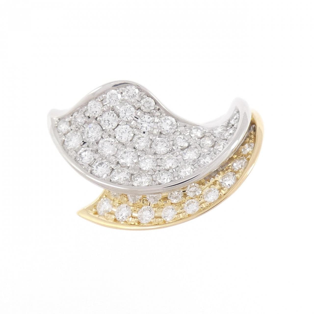 K18YG/PT900 ダイヤモンド リング 1.04CT