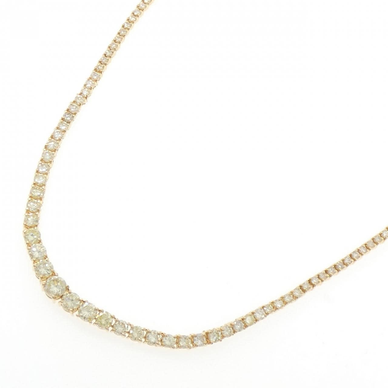 K18YG ダイヤモンド ネックレス 10.00CT