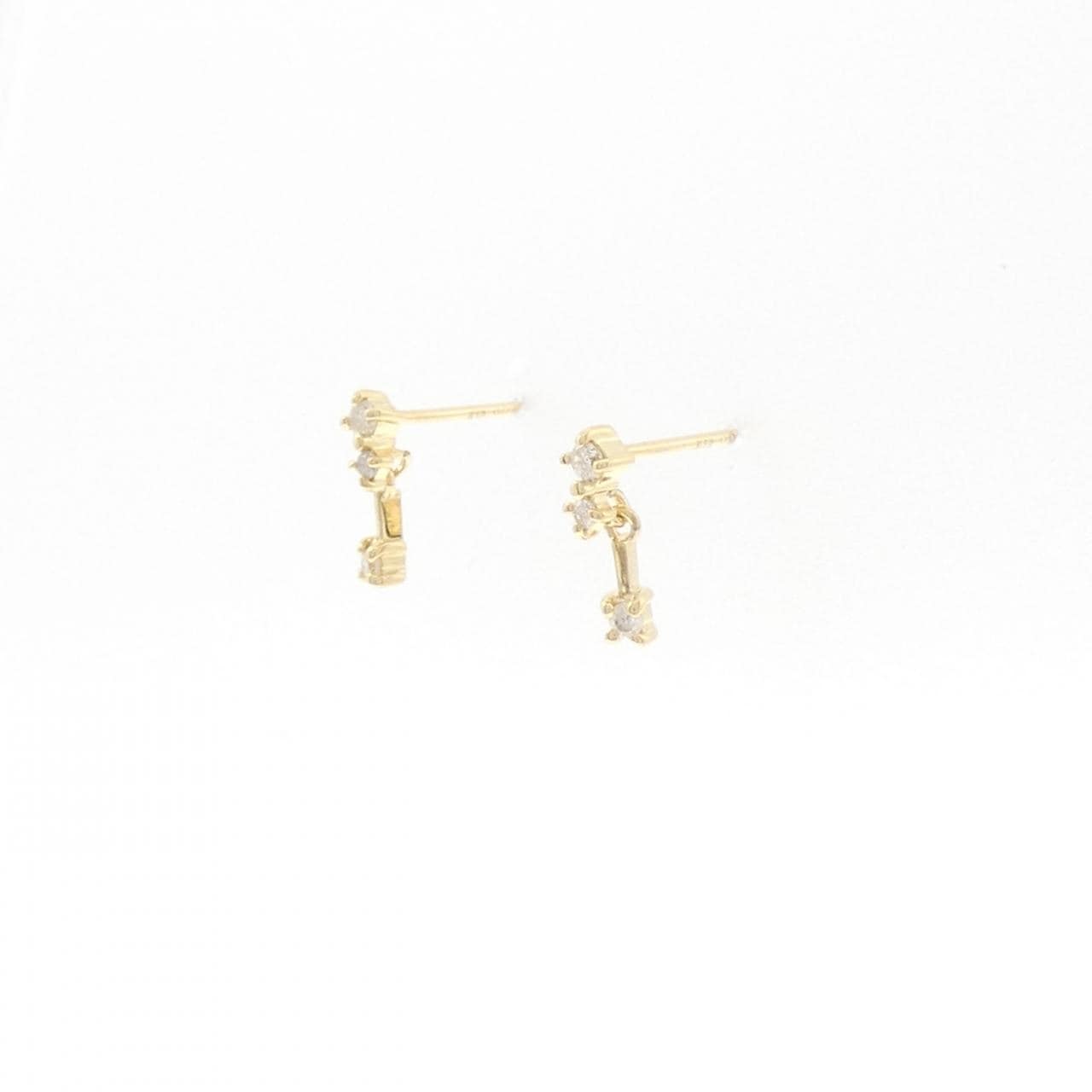K18YG ダイヤモンド ピアス 0.04CT