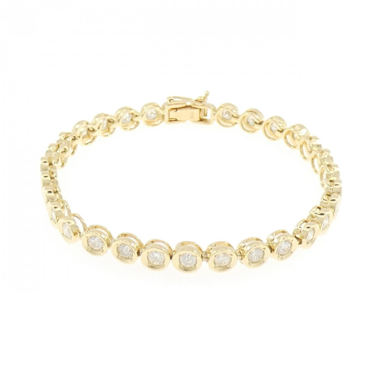 K18YG ダイヤモンド ブレスレット 3.38CT