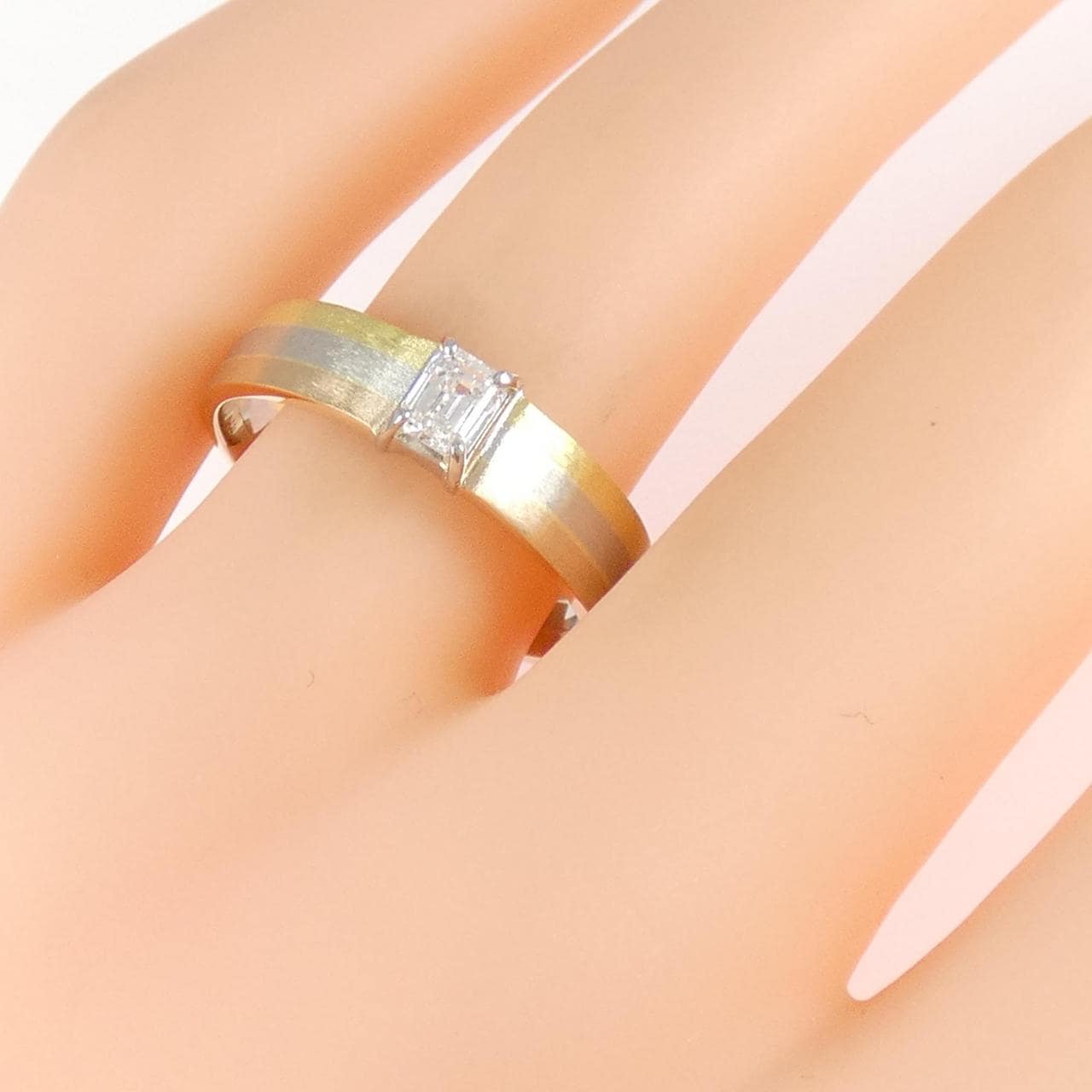 PT950/K18/K18PG ダイヤモンド リング 0.30CT