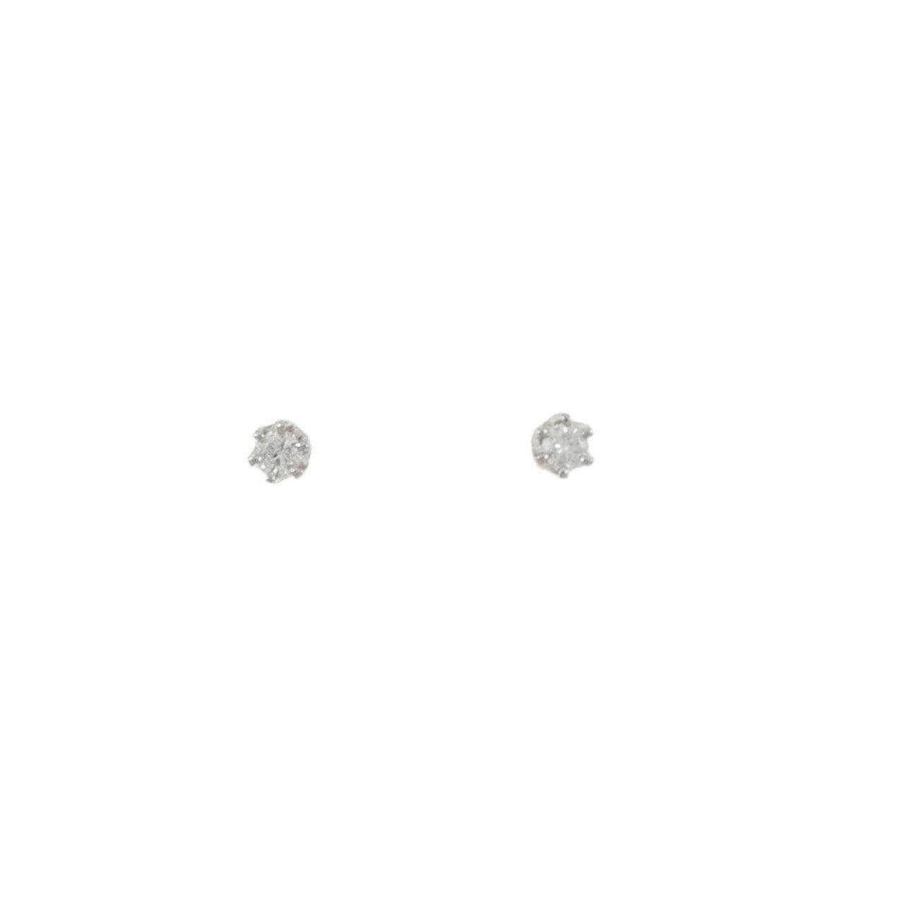 PT/PT900 ソリティア ダイヤモンド ピアス 0.10CT