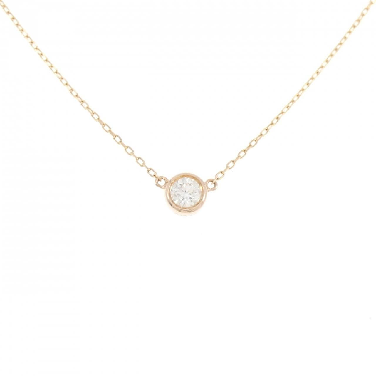 K18PG ソリティア ダイヤモンド ネックレス 0.10CT