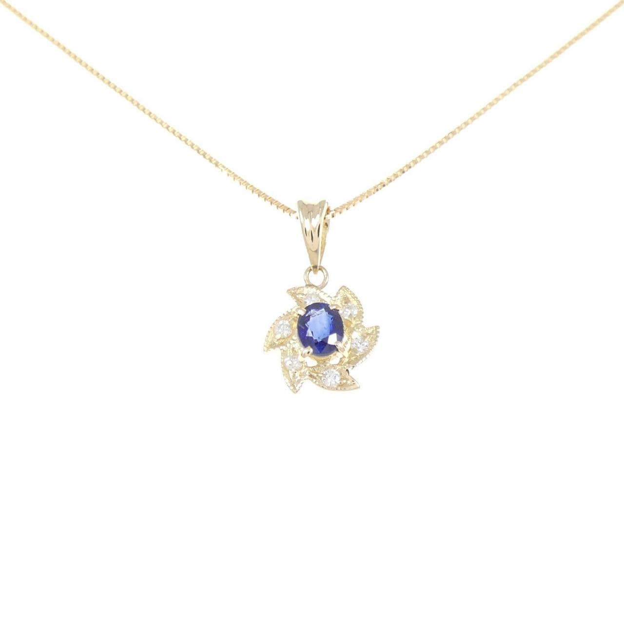 K18YG sapphire necklace 0.26CT