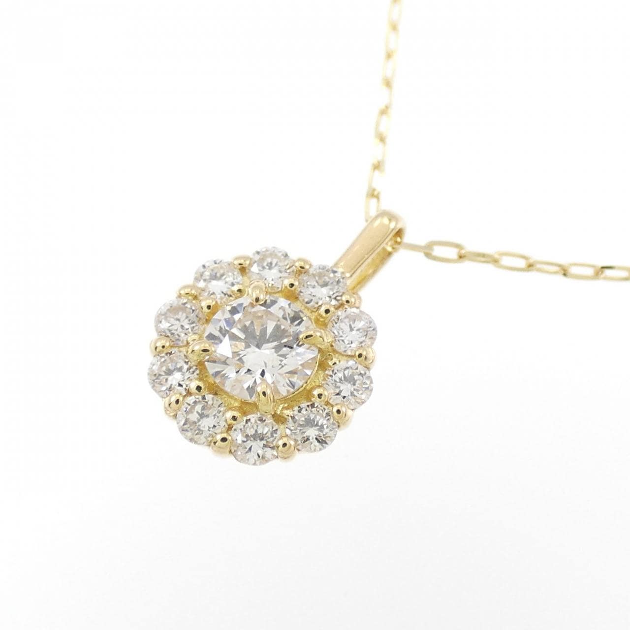 [BRAND NEW] K18YG Diamond necklace 0.20CT