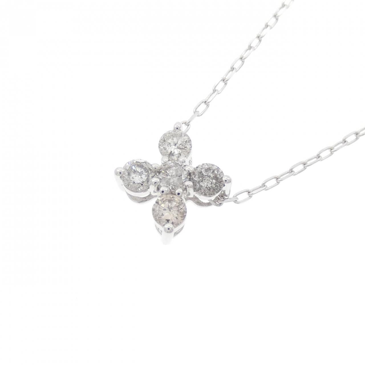 K18WG ダイヤモンド ネックレス 0.40CT