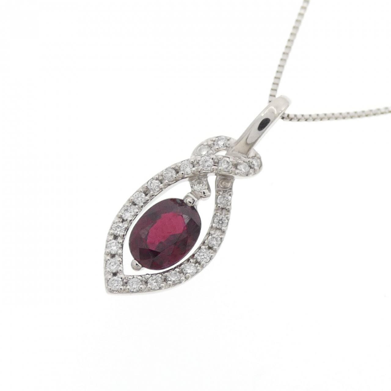 PT900/PT850 Ruby Necklace 0.63CT