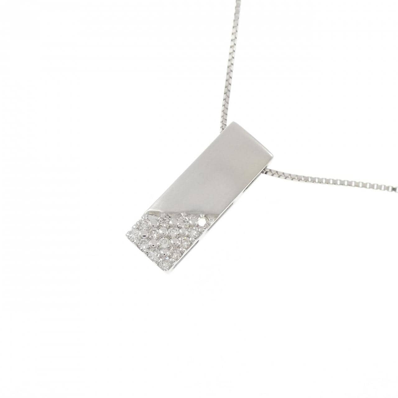 K18WG ダイヤモンド ネックレス 0.35CT
