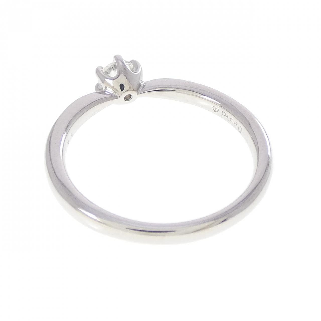 PT950 ソリティア ダイヤモンド リング 0.184CT
