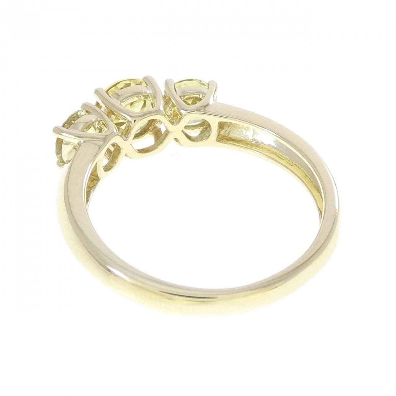 K18YG グリーンガーネット リング 1.50CT
