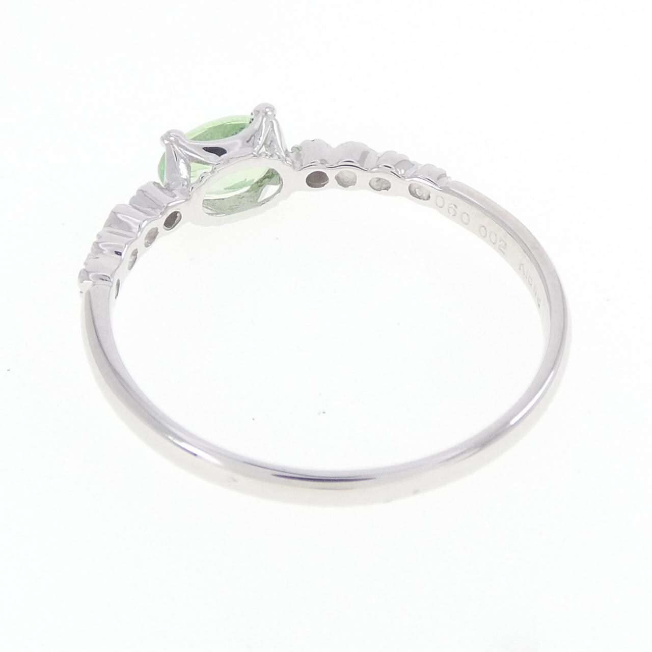 K18WG グリーンガーネット リング 0.60CT