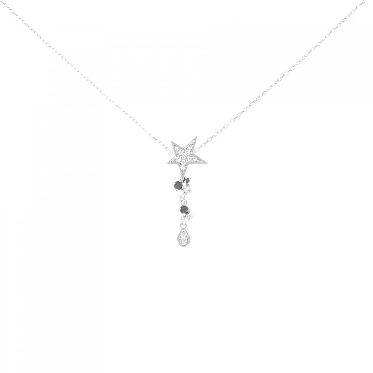 K18WG スター ダイヤモンド ネックレス 0.20CT