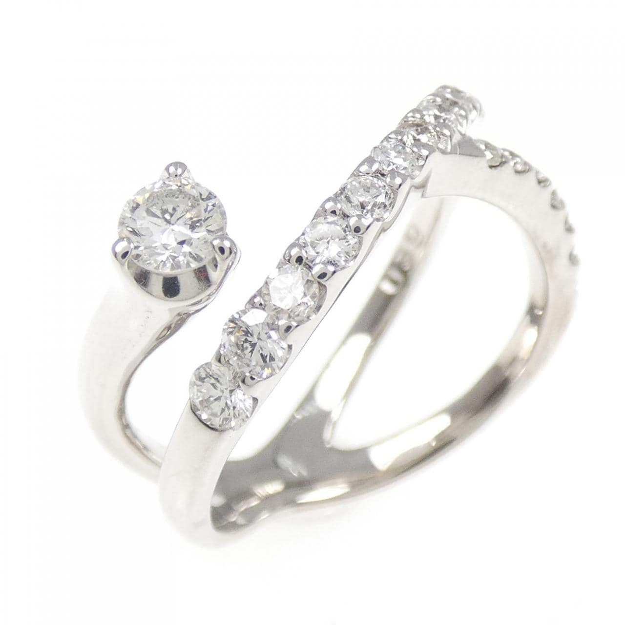 K18WG ダイヤモンド リング 0.15CT