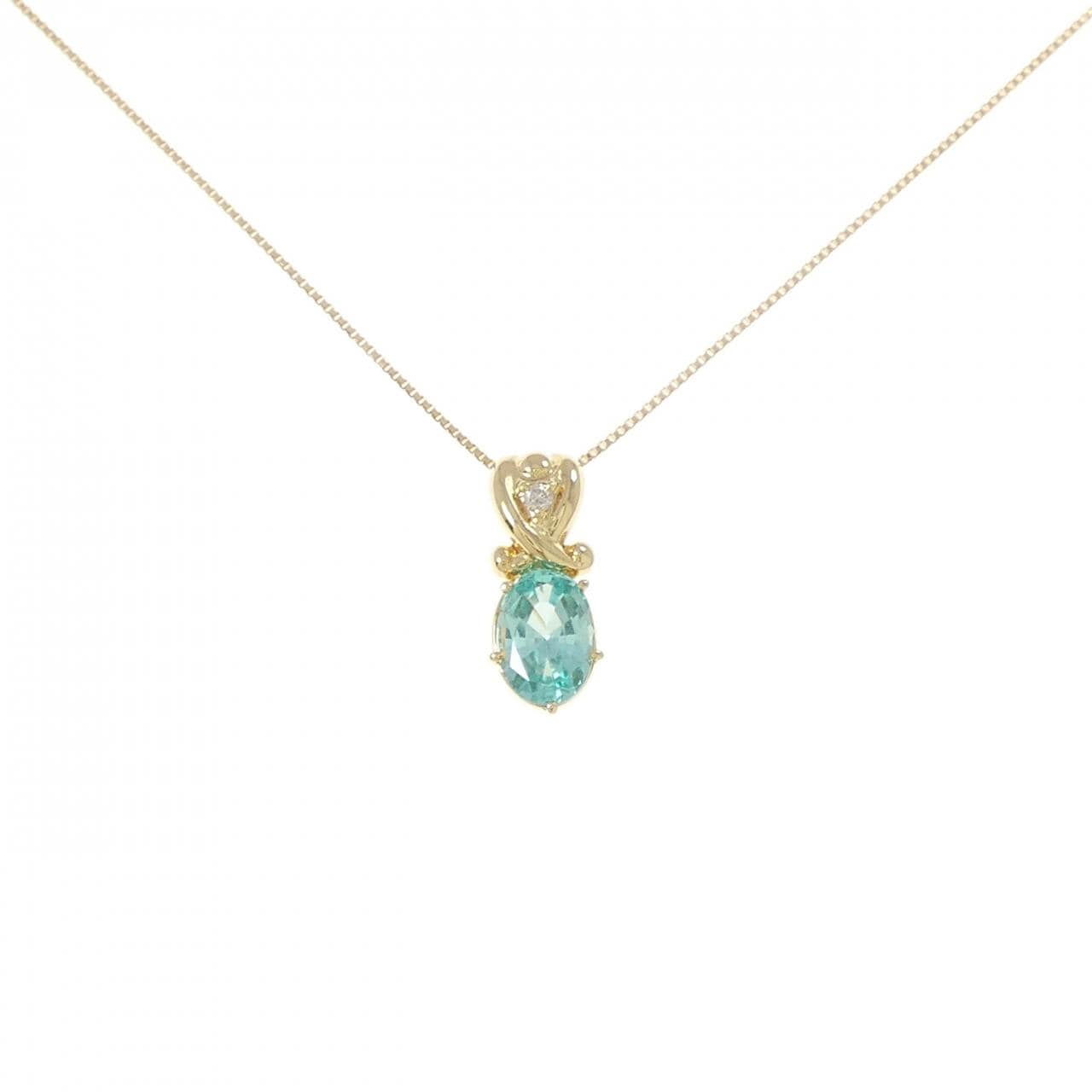 クレサンベール 合成クリソベリル ネックレス 0.83CT