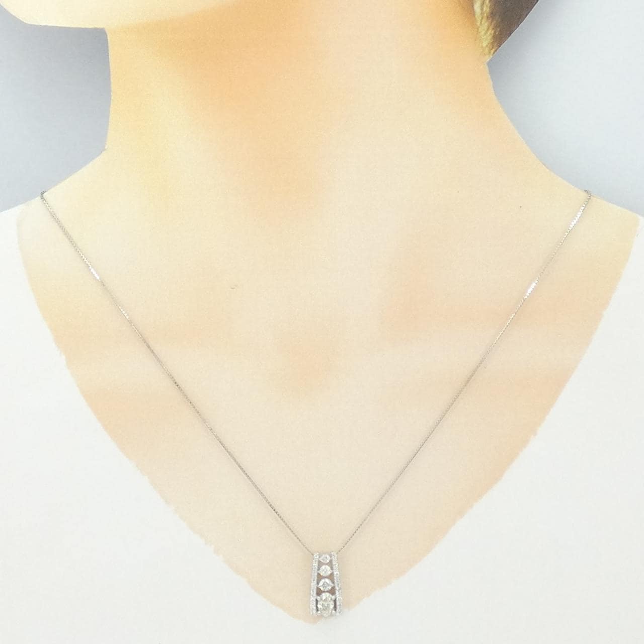PT900/PT850 ダイヤモンド ネックレス 0.538CT