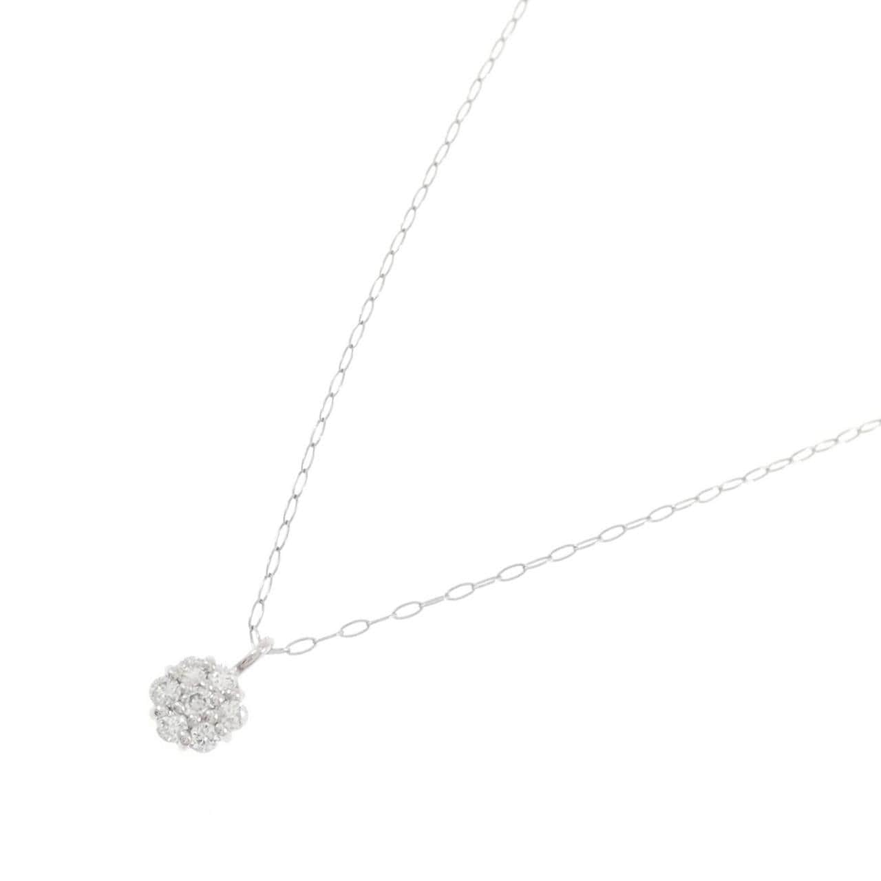 PT900/PT850 Flower Diamond Necklace 0.10CT