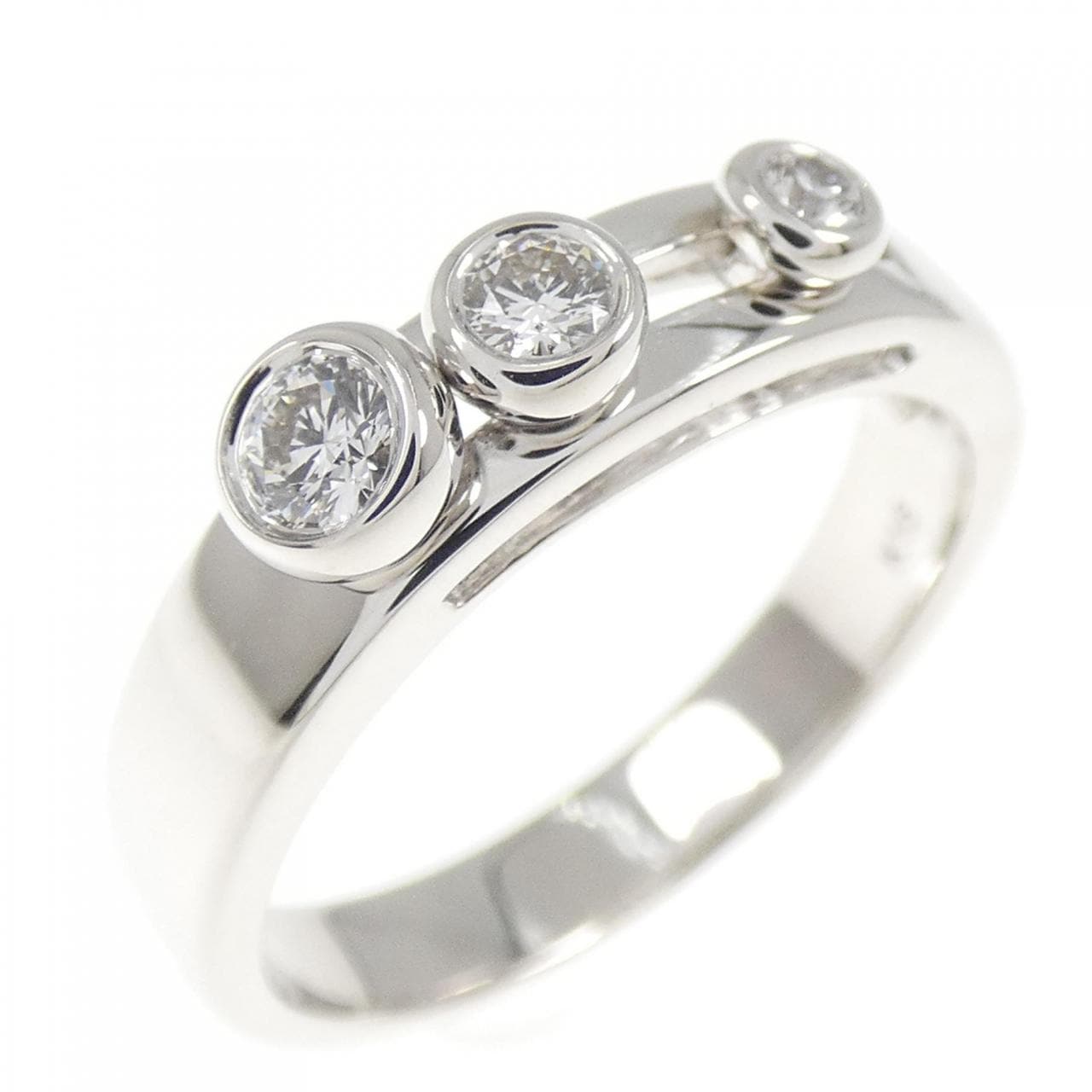 K18WG ダイヤモンド リング 0.19CT