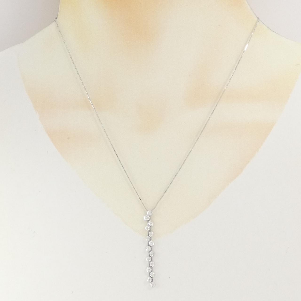 K18WG ダイヤモンド ネックレス 0.50CT