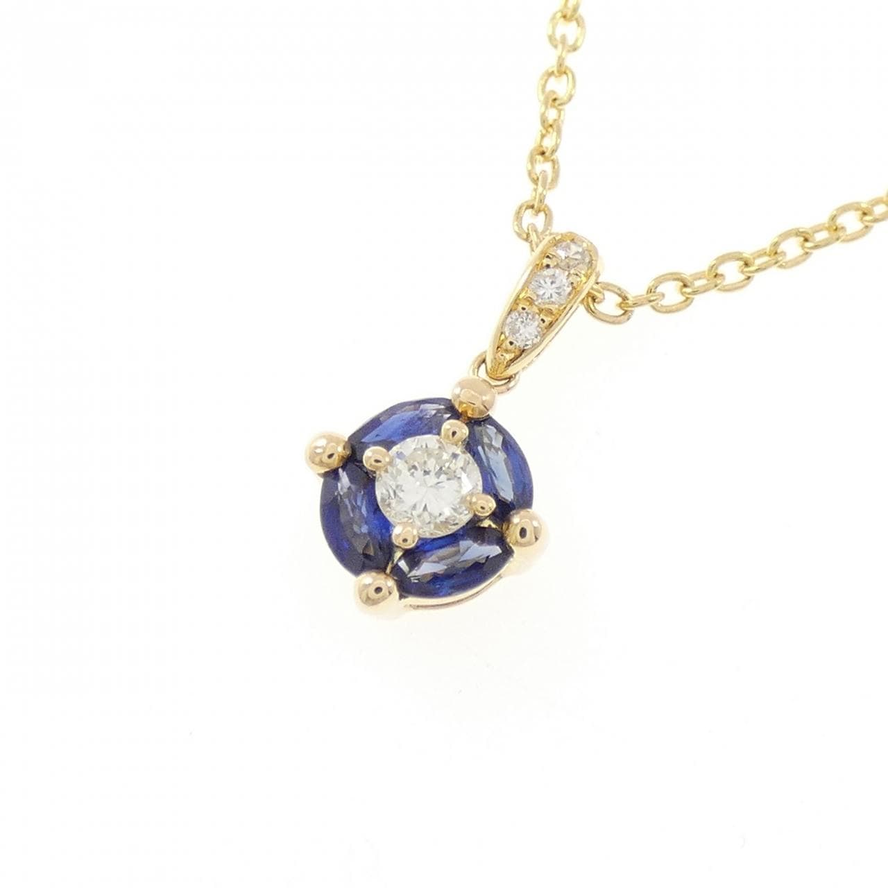 K18YG サファイヤ ネックレス 0.350CT