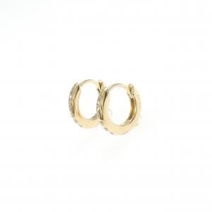 【新品】K18YG ダイヤモンド フープ ピアス 0.05CT
