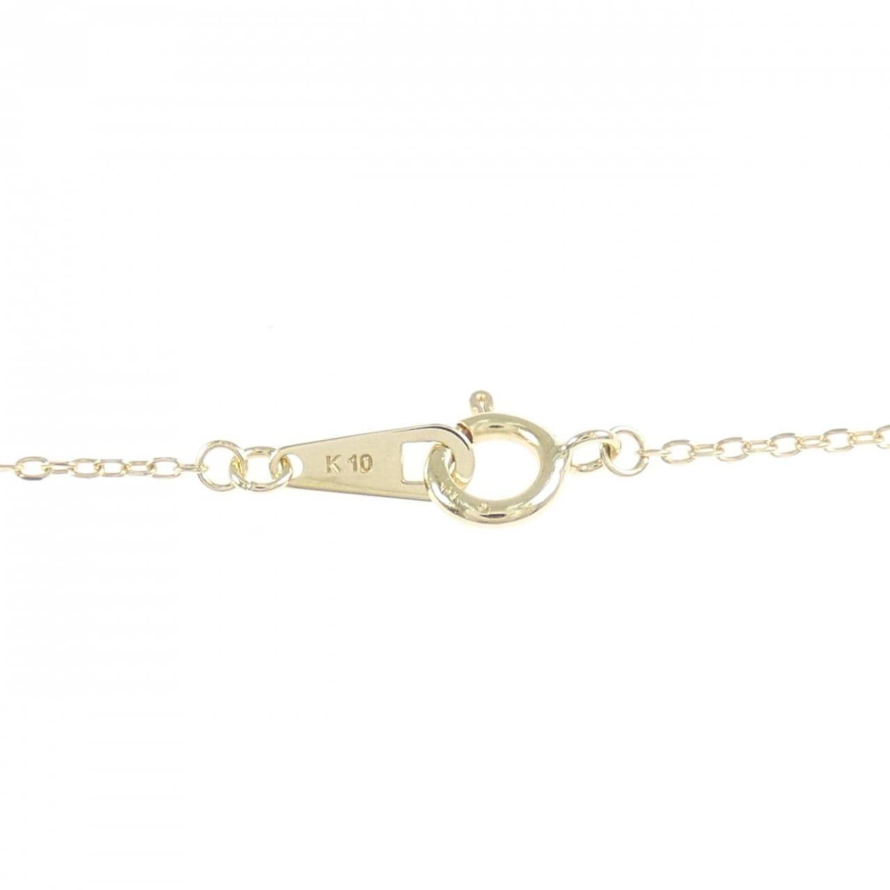 10KYG/K10YG クロス キュービック ネックレス