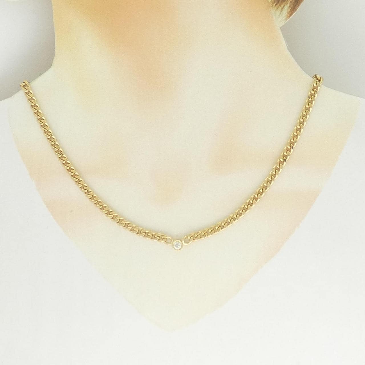 K18YG ダイヤモンド ネックレス 0.20CT