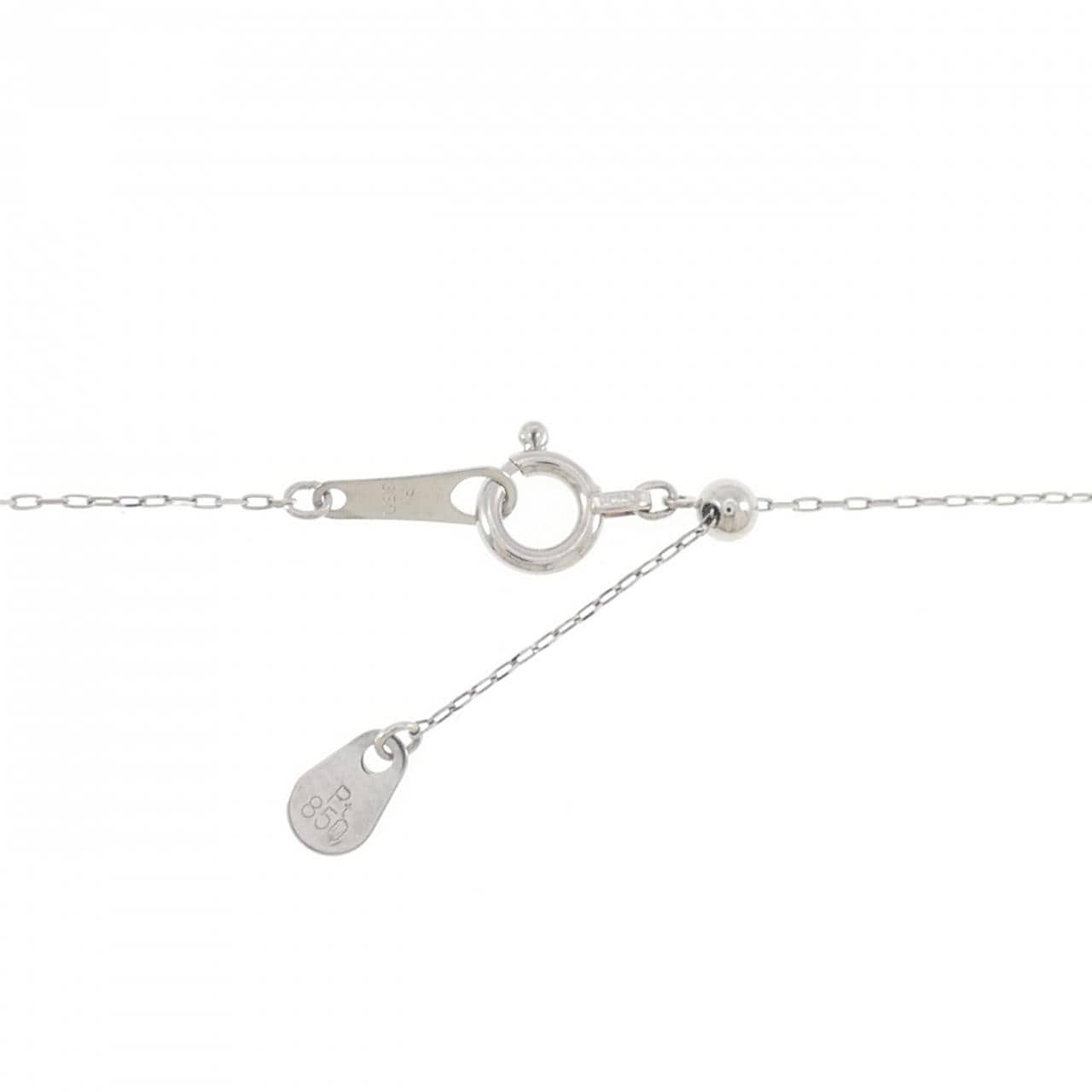 PT900/PT850 フラワー ダイヤモンド ネックレス 0.60CT