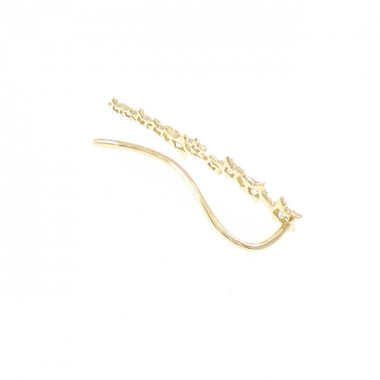 K18YG スター ダイヤモンド ピアス 0.25CT 片耳