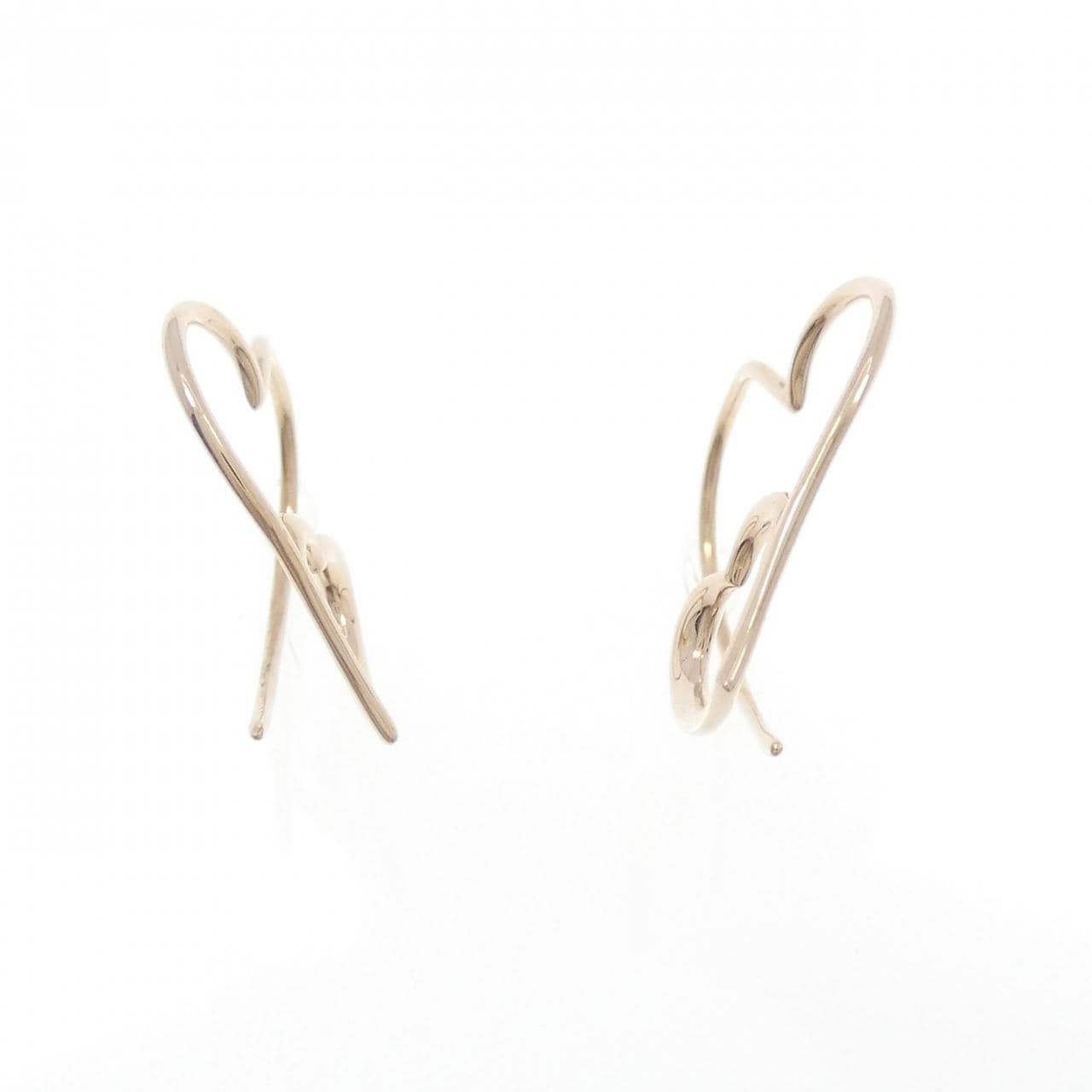 K18PG Heart Earrings