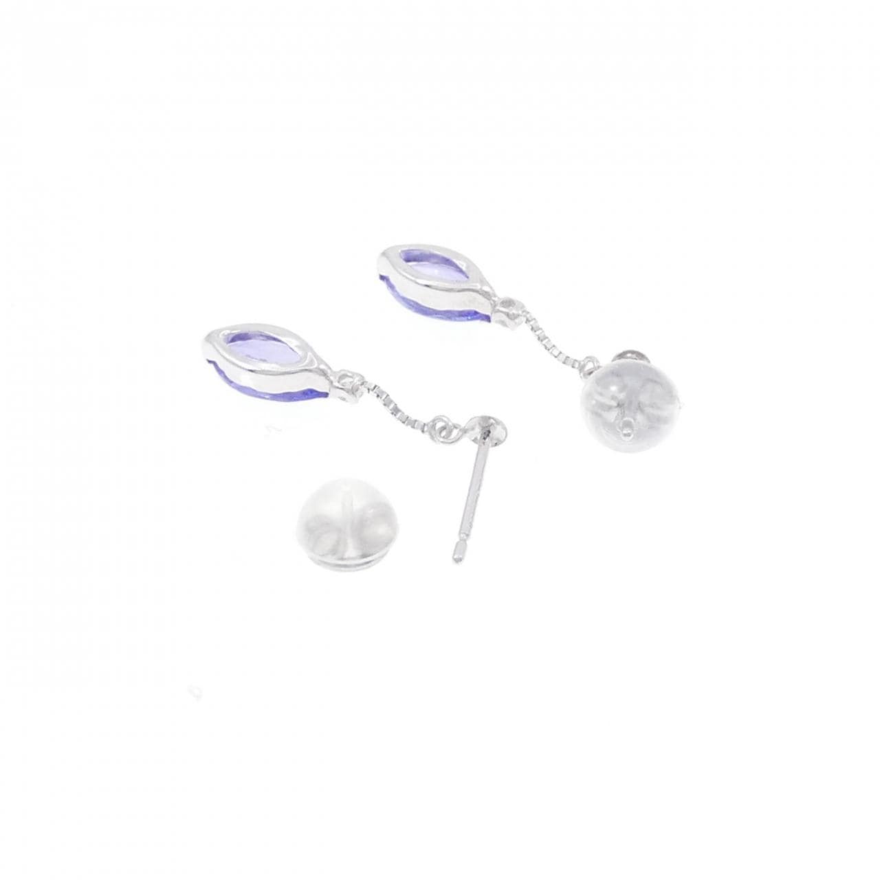 K18WG Tanzanite Earrings 1.00CT
