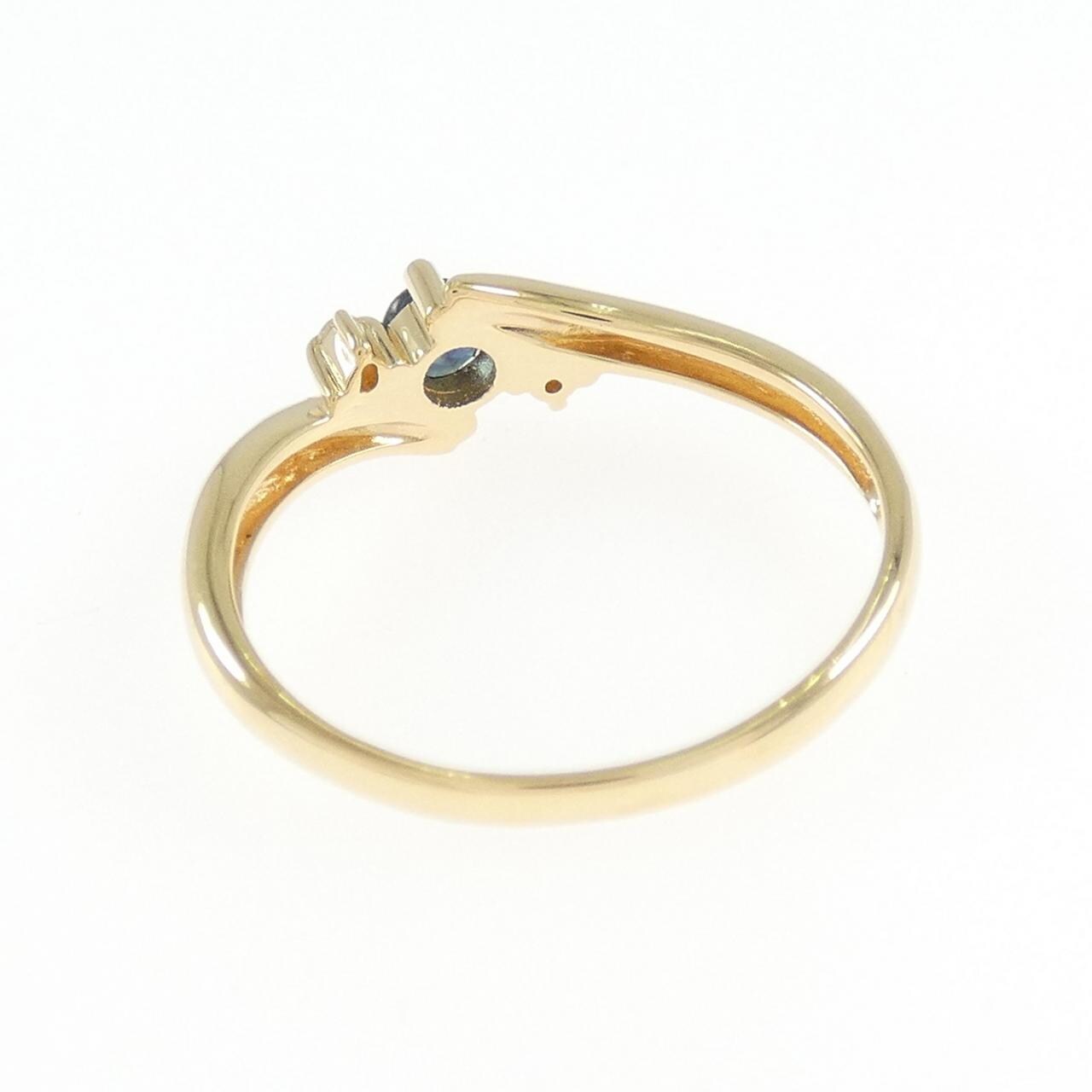 K18YG sapphire ring