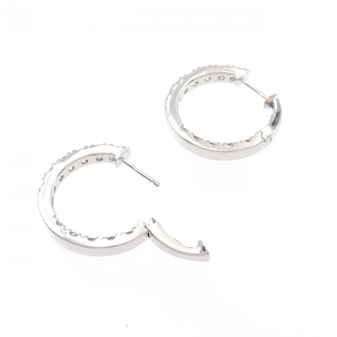 K18WG ダイヤモンド ピアス 2.04CT