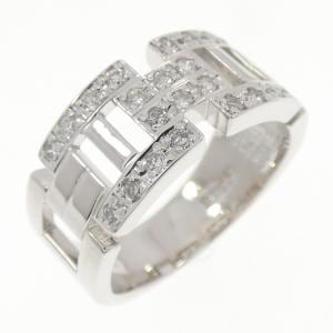 K18WG パヴェ ダイヤモンド リング 0.30CT