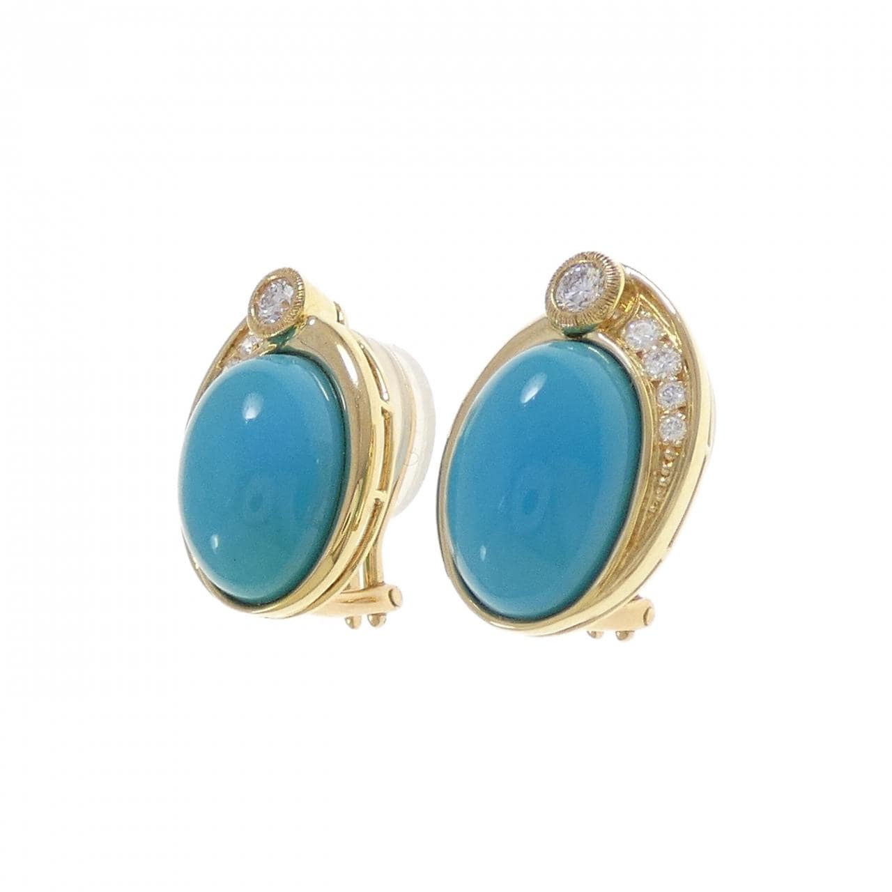 ミキモト ターコイズ イヤリング 13.66CT