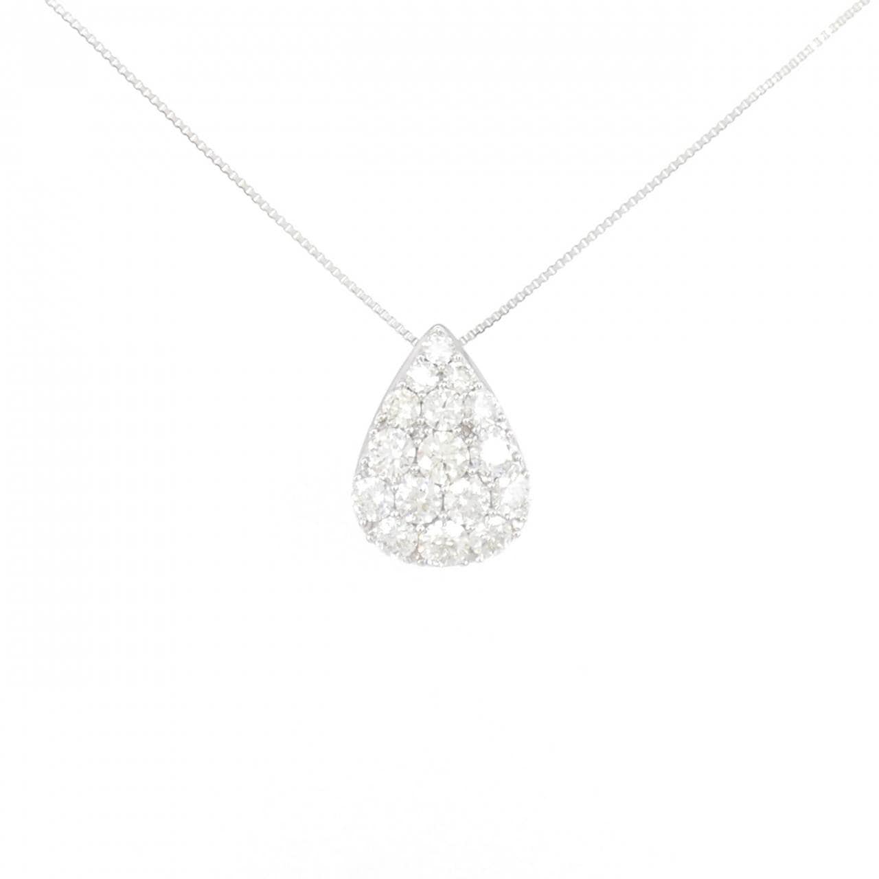 K18WG ダイヤモンド ネックレス 1.00CT