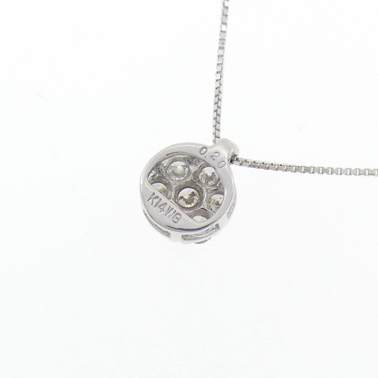 K14WG/K10WG ダイヤモンド ネックレス 0.20CT