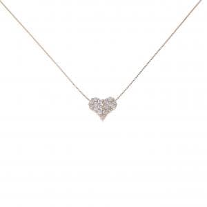 K18PG ハート ダイヤモンド ネックレス 0.30CT