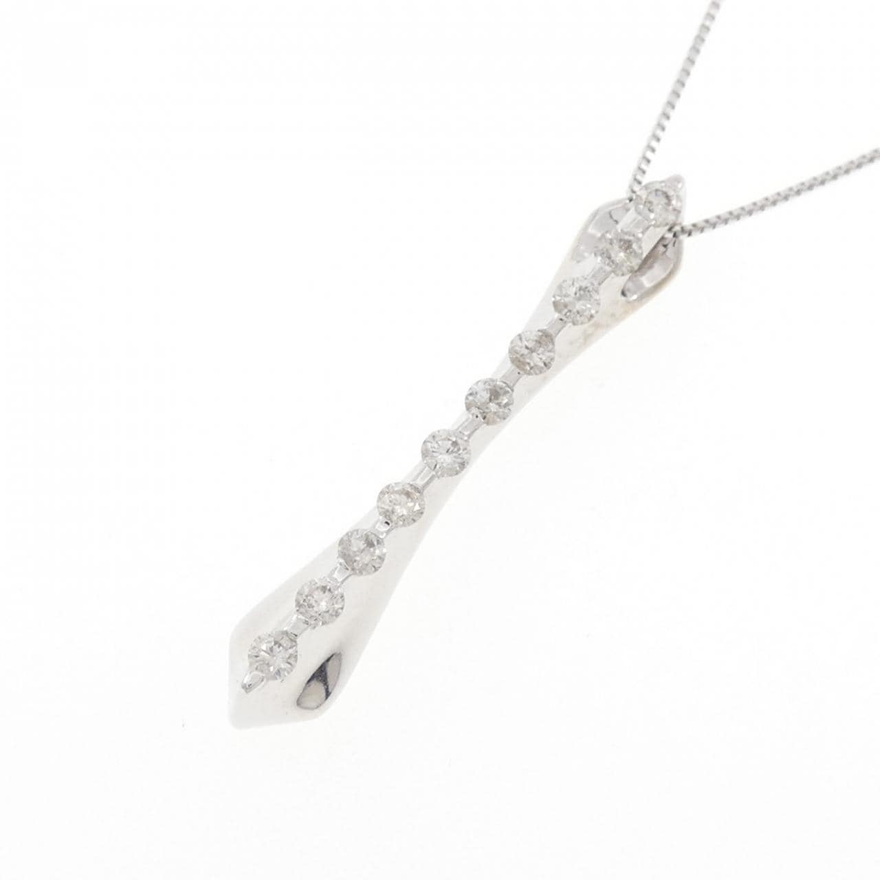 K18WG ダイヤモンド ネックレス 0.37CT