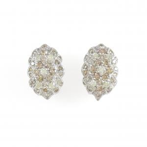 K18WG ダイヤモンド ピアス/イヤリング 2.00CT