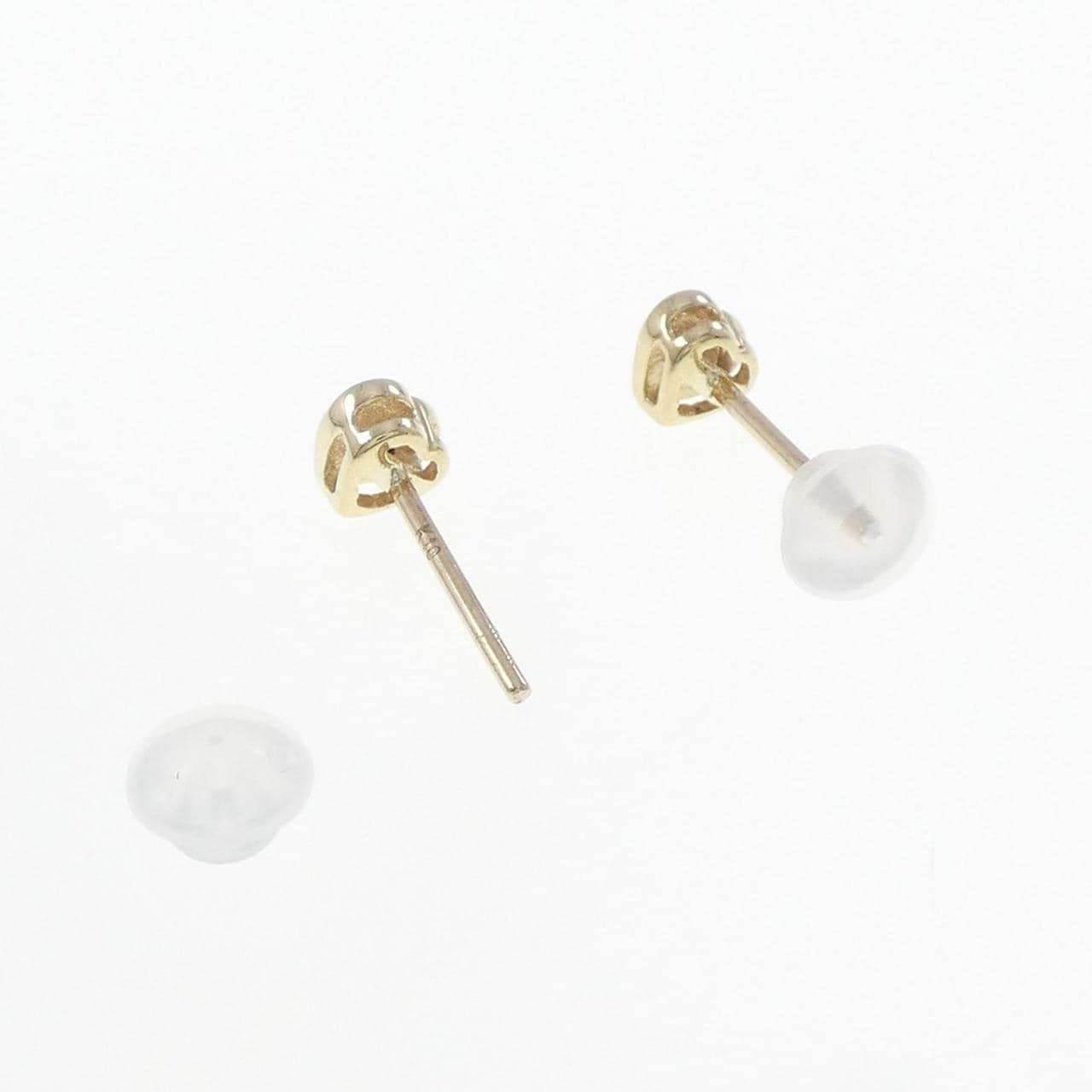 K10YG/K10WG ハート ダイヤモンド ピアス