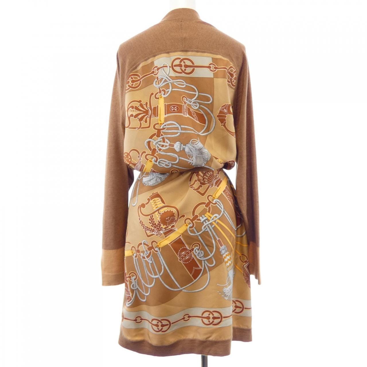 エルメス HERMES CLIQUETIS 2E2819D6 ツイルレーヌ ロングカーディガン