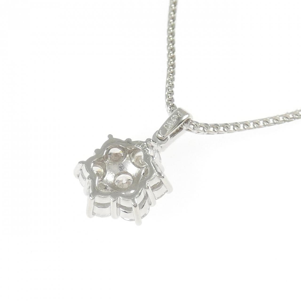 PT900/PT850 フラワー ダイヤモンド ネックレス 1.05CT