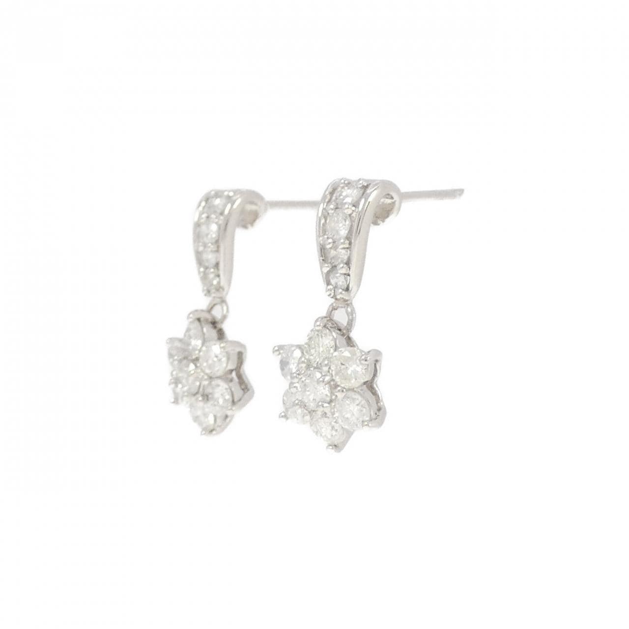 PT900 ダイヤモンド ピアス 1.00CT