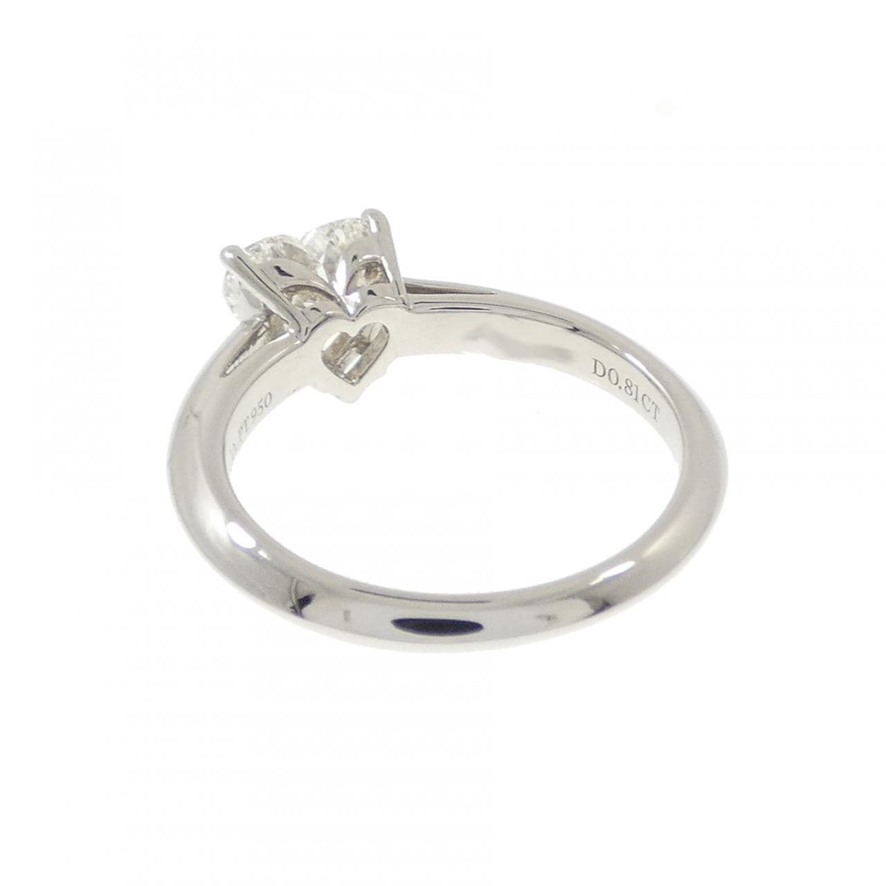 ティファニー ハートシェイプ リング 0.81CT H VVS2