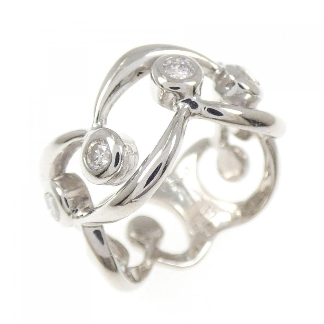 PT900 ダイヤモンド ピンキー リング 0.15CT