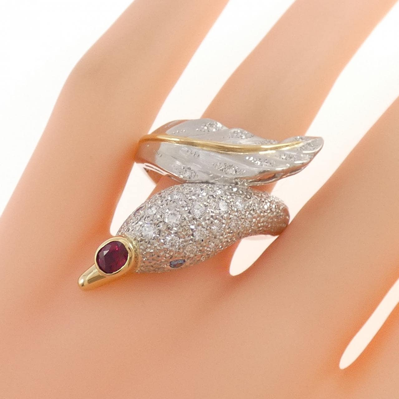 石川暢子 ルビー リング 0.35CT