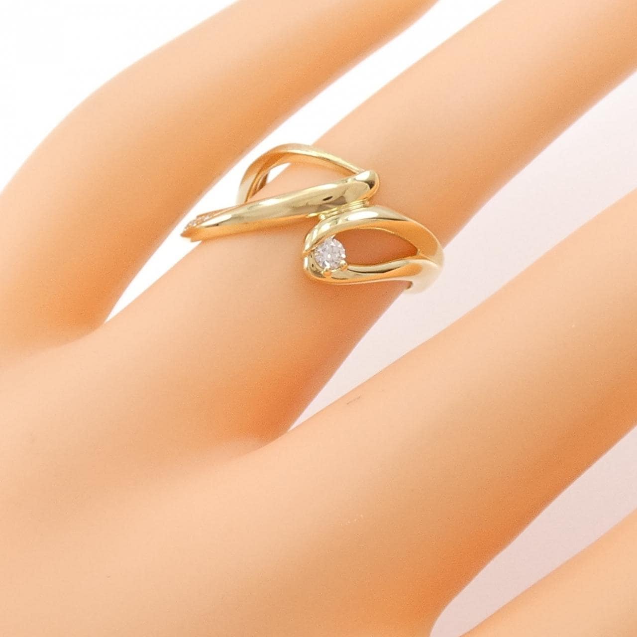 K18YG ダイヤモンド リング 0.09CT